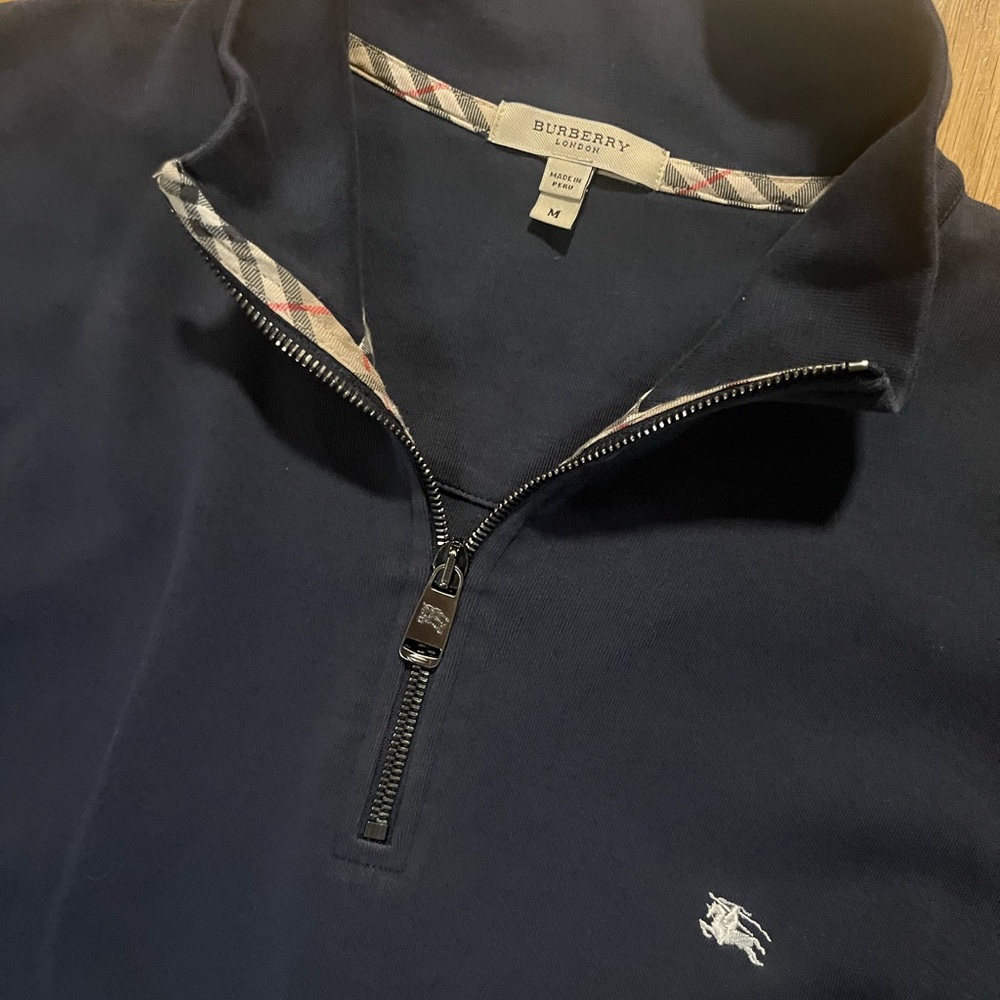 3/4 zip mens burberry pull over